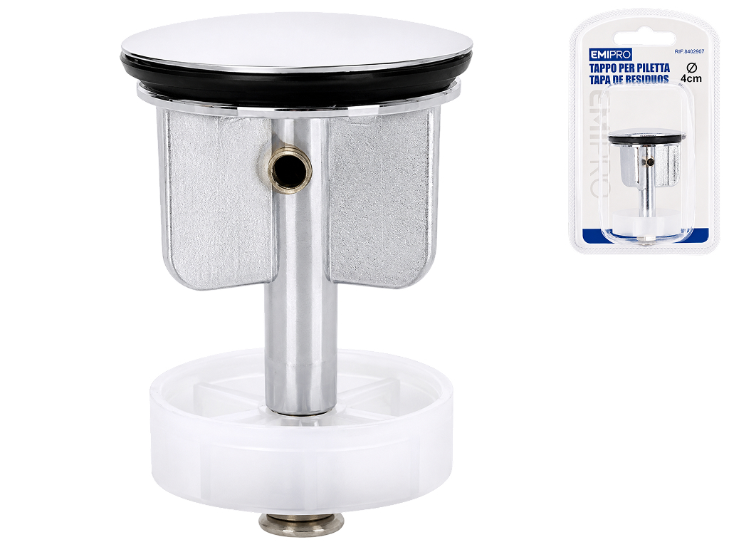 Пробка для раковини Emipro натискна, 6×4 см