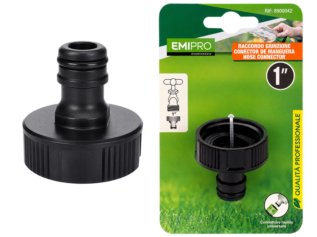 Коннектор для шланга Emipro пластик, 1 дюйм