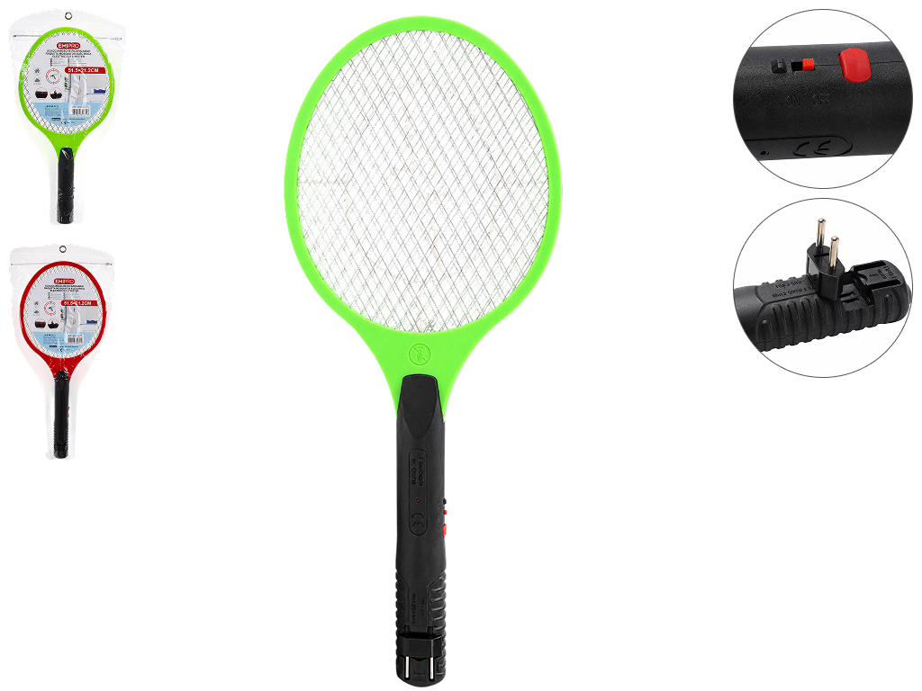 Мухобійка електрична EmiPro, акумуляторна, 21,2×51,5см, 2 кольори (ціна за 1шт)