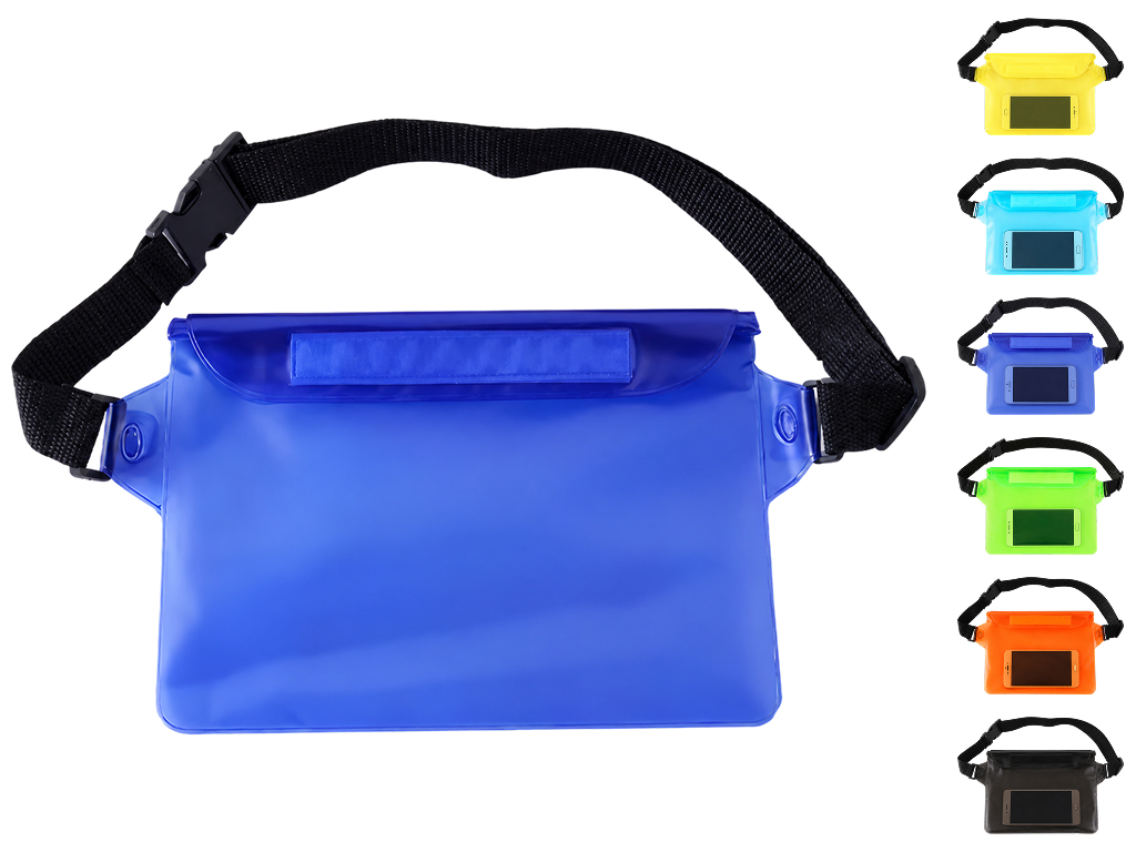 Сумка водонепроникна на пояс EmiPro, PVC, 22×15см, 6 кольорів (ціна за 1шт)