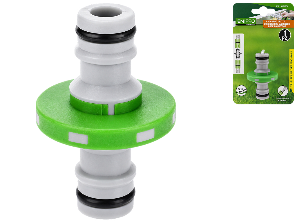 Соединитель для шланга Emipro двусторонний, 5,5×4 см