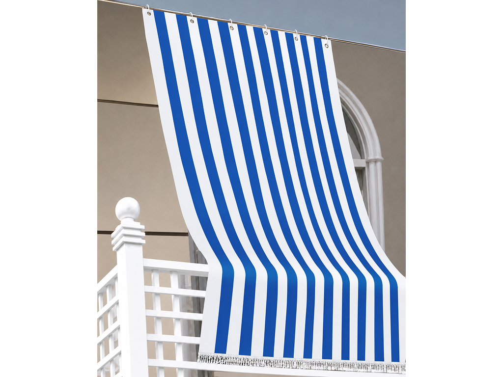 Солнцезащитный тент Emipro, 145×250 см, сине-белый полосатый