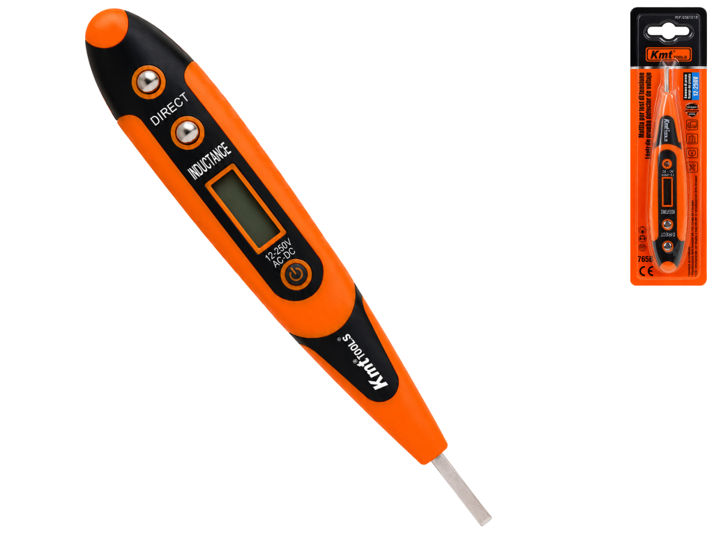 Индикатор напряжения Kmt Tools цифровой, 12–220 В, 142 мм