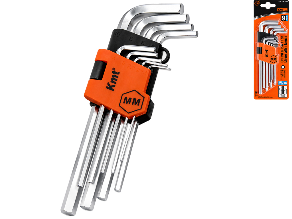 Набор шестигранных ключей Kmt Tools, 9 предметов, 1.5–10 мм