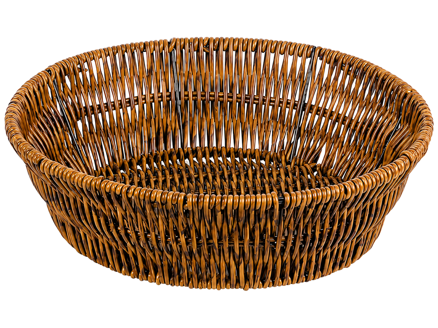 Корзина для хранения Restaer, плетеная, PVC, металл, круглая, 25×25×7 см