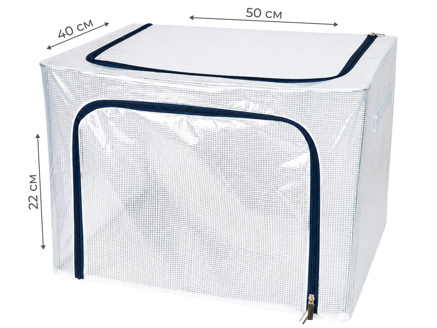 Органайзер для зберігання Restaer, PVC, нейлон, прозоре вікно, 50×40×22 см, 3 кольори (ціна за 1шт)