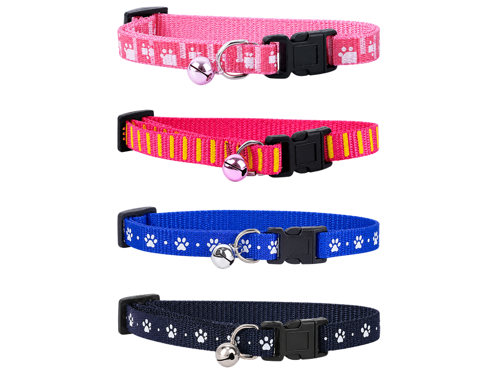 Ошейник для кошек Nobleza, нейлон, XS, 20–30см, 4 цвета, (цена за 1шт)