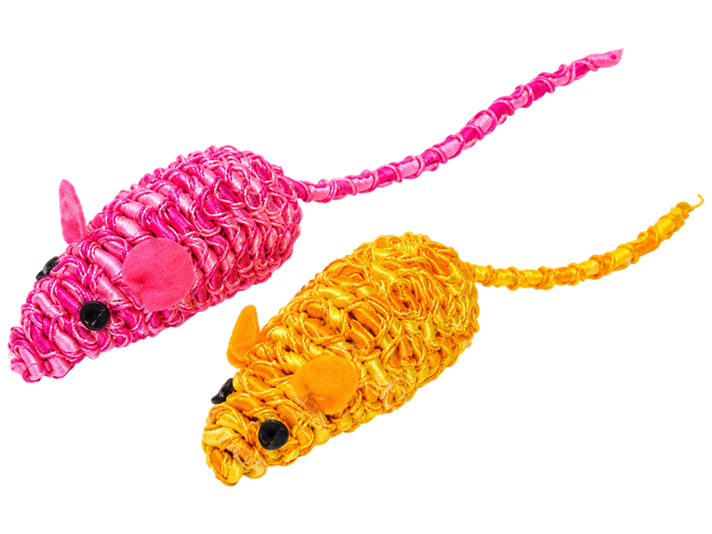 Набор игрушек-мышек для кошек Nobleza, резина, 7см, 2шт, (цена за набор)