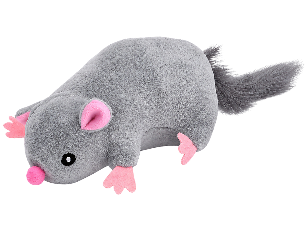 Мягкая игрушка-мышка с кошачьей мятой для кошек Nobleza, плюш, 18×9×8см