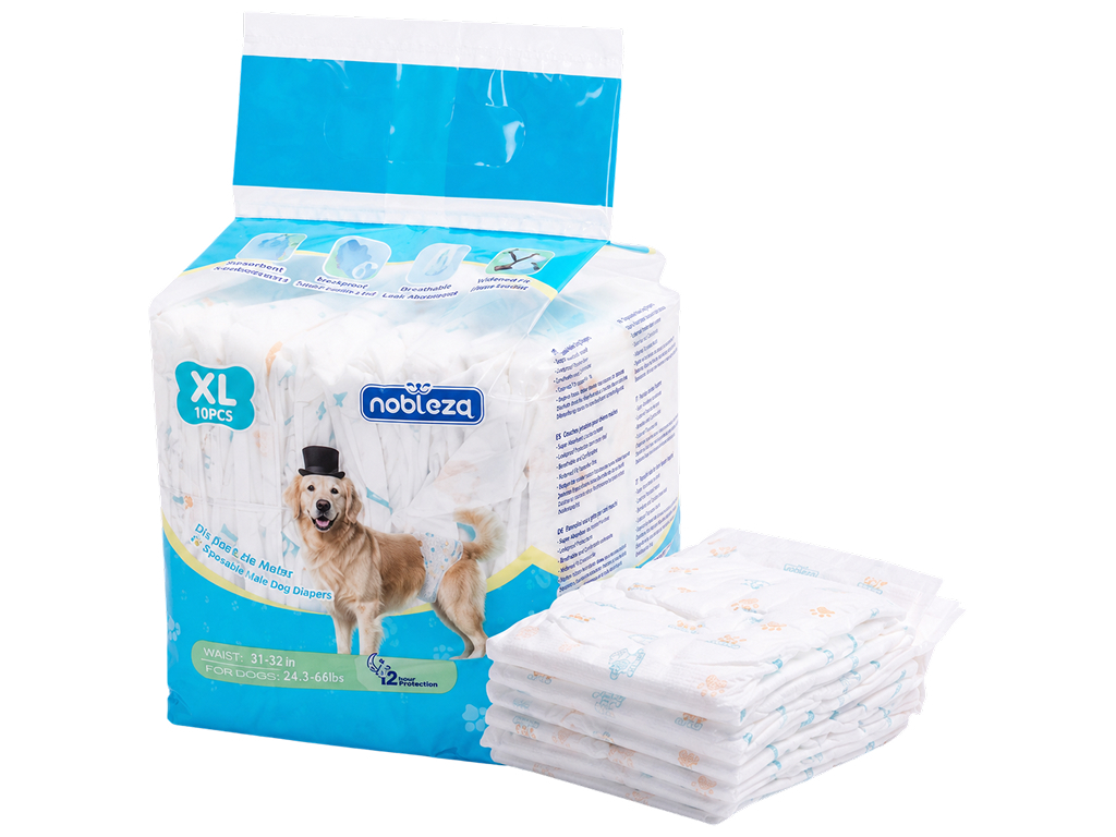 Подгузники для собак Nobleza, для кобелей, размер XL, 80×20см, 10шт, (цена за упаковку) Подгузники для собак Nobleza, для кобелей, размер XL, 80×20см, 10шт, (цена за упаковку)