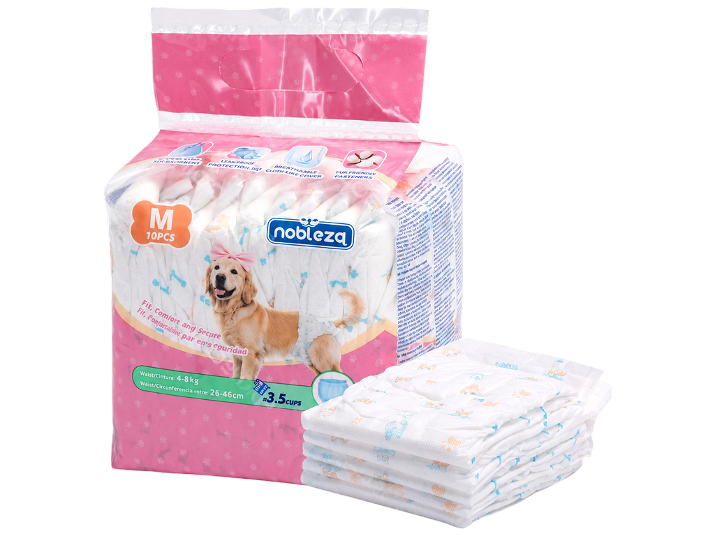Подгузники для собак Nobleza, размер M, 44×32см, 10шт, (цена за упаковку)