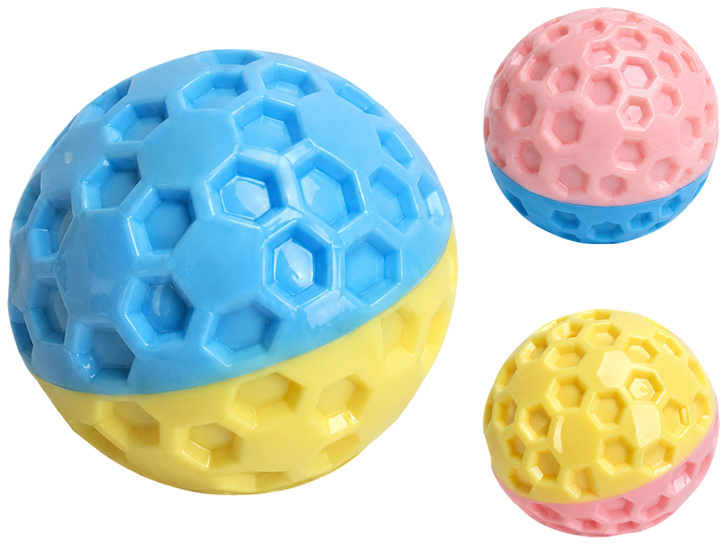 Игрушка-мяч для собак со звуком, TPE, 7,5см, 3 цвета (цена за 1шт)
