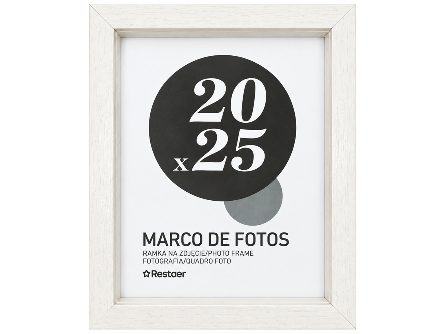 Фоторамка Restaer, белая, для фото 20×25 см (8×10)
