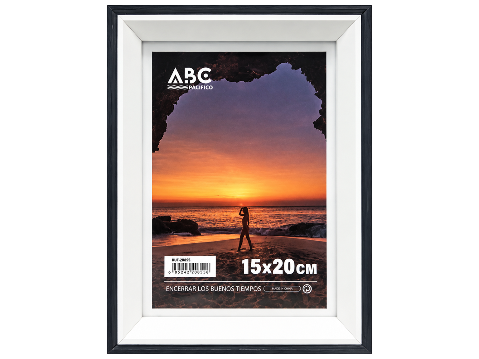 Фоторамка, черно-белая, для фото 15×20 см (6×8)