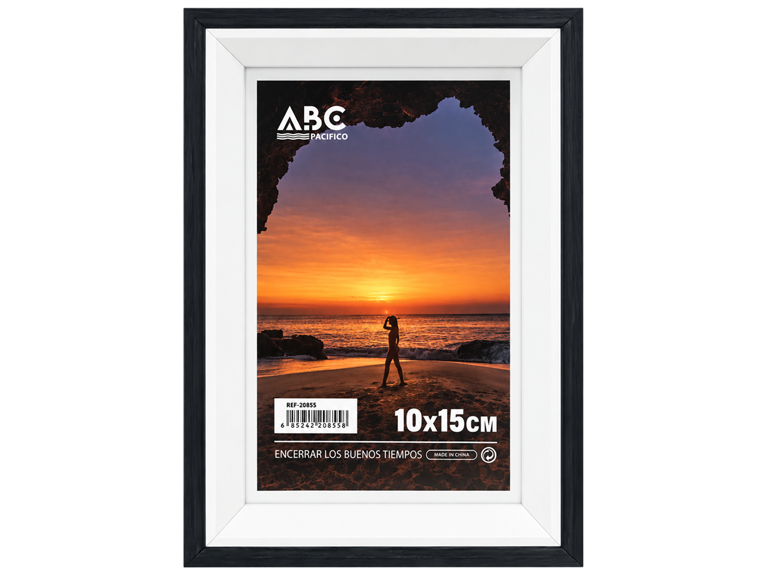 Фоторамка, черно-белая, для фото 10×15 см (4×6)