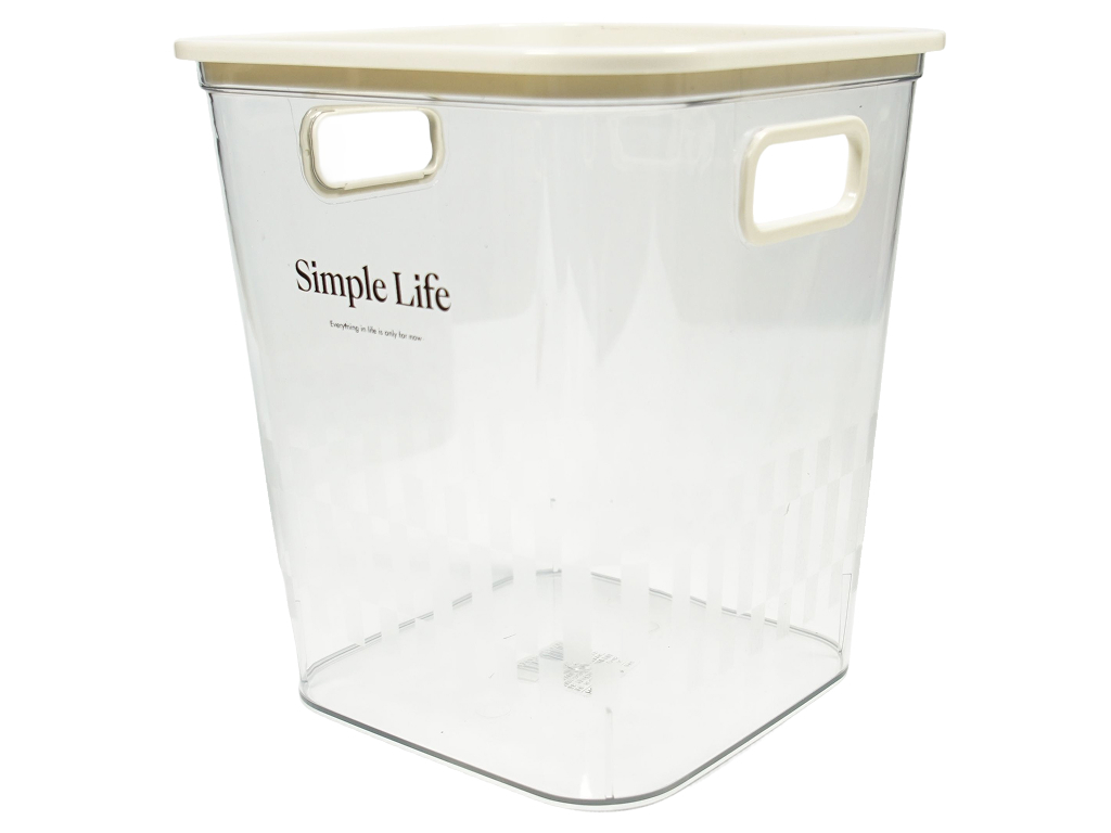 Урна для мусора Simple Life с фиксатором, 23×23×25,5см, 2 цвета (цена за 1шт)