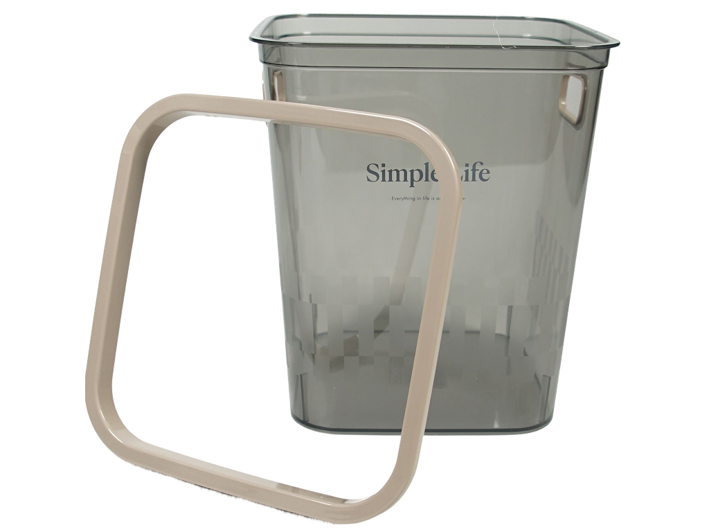 Урна для мусора Simple Life с фиксатором, 23×23×25,5см, 2 цвета (цена за 1шт)