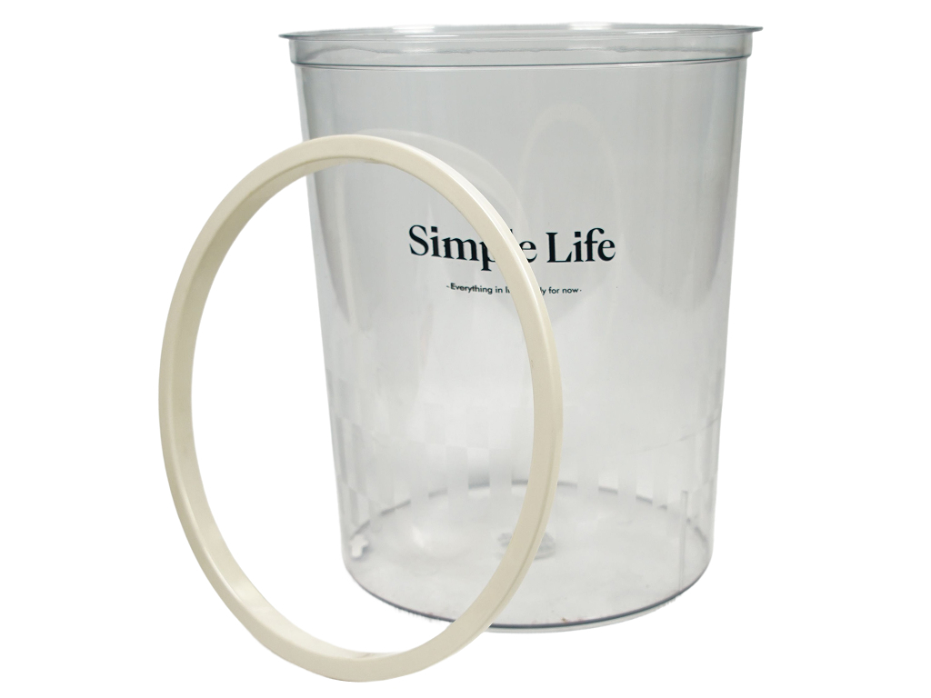 Корзина для мусора Simple Life с фиксатором пакета, пластик, 25,5×29,5см, 2 цвета (цена за 1шт)