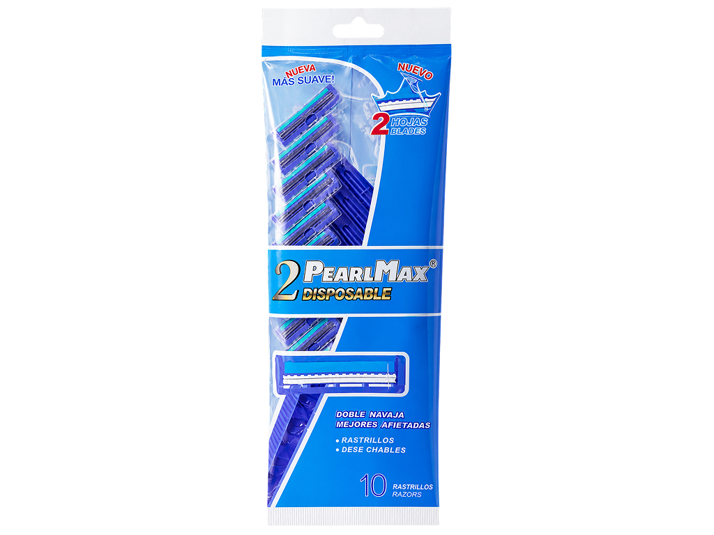 Бритвы одноразовые PearlMax, двойное лезвие, 10 шт