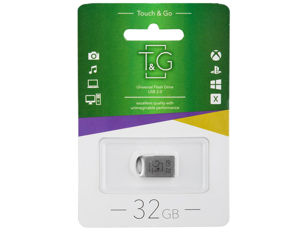 USB флеш-накопичувач T&G 32gb Metal 105, Сталевий
