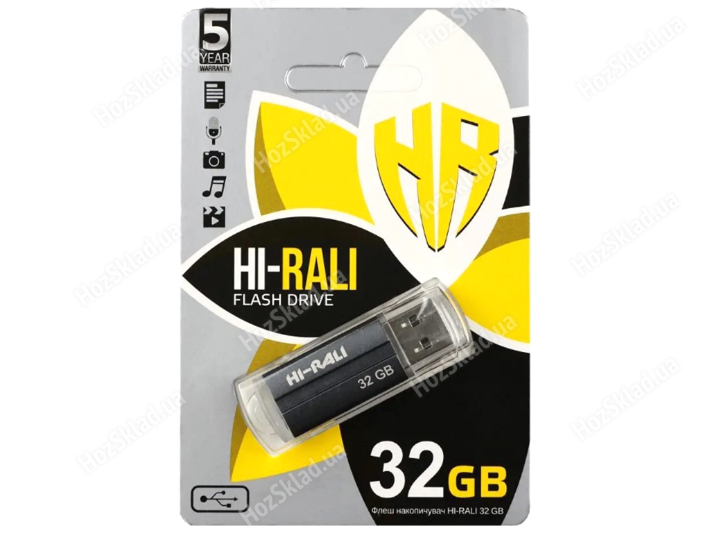 USB Flash накопичувач Hi-Rali Corsair 32gb, Чорний