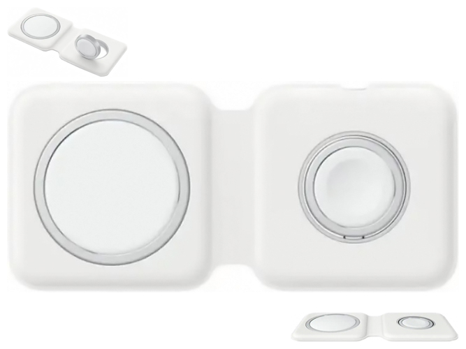 Бездротовий Зарядний Пристрій MagSafe Duo 17.5W 1:1 Колір Бiлий