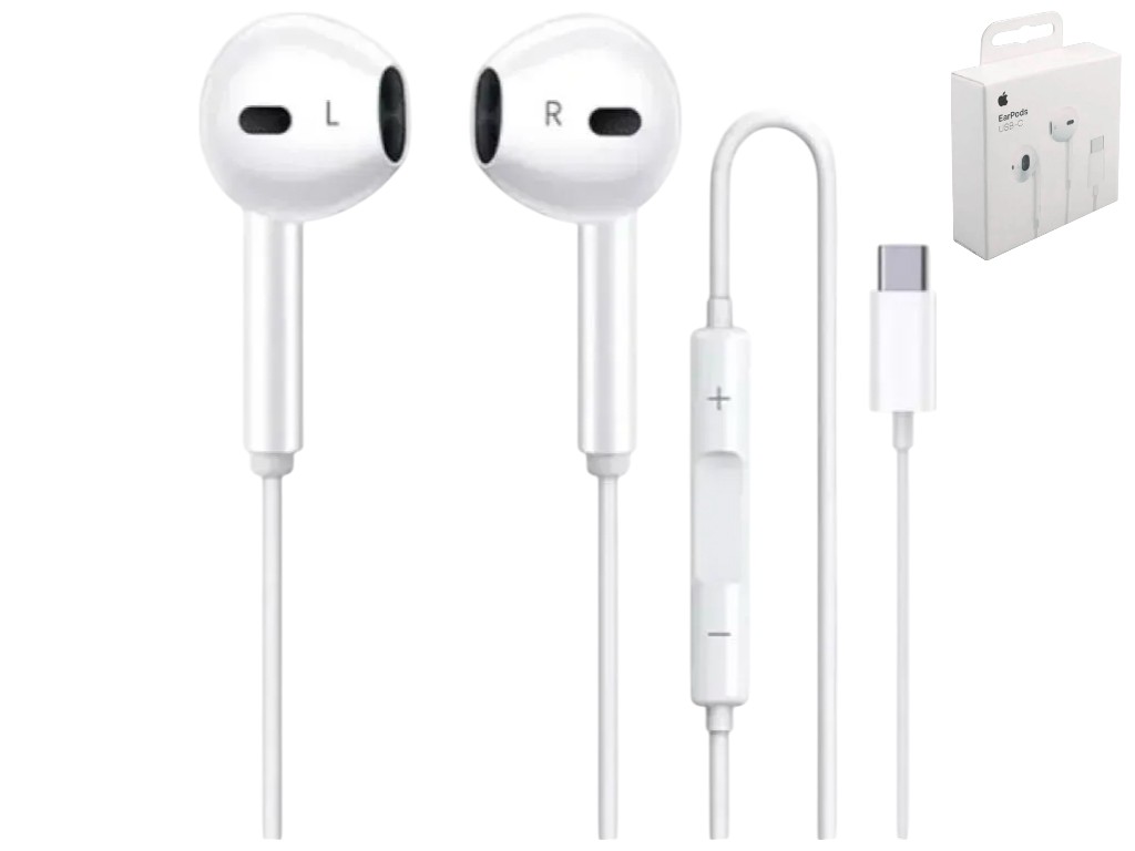 Наушники проводные типа Apple EarPods USB-C Copy, вкладыши, цвет белый