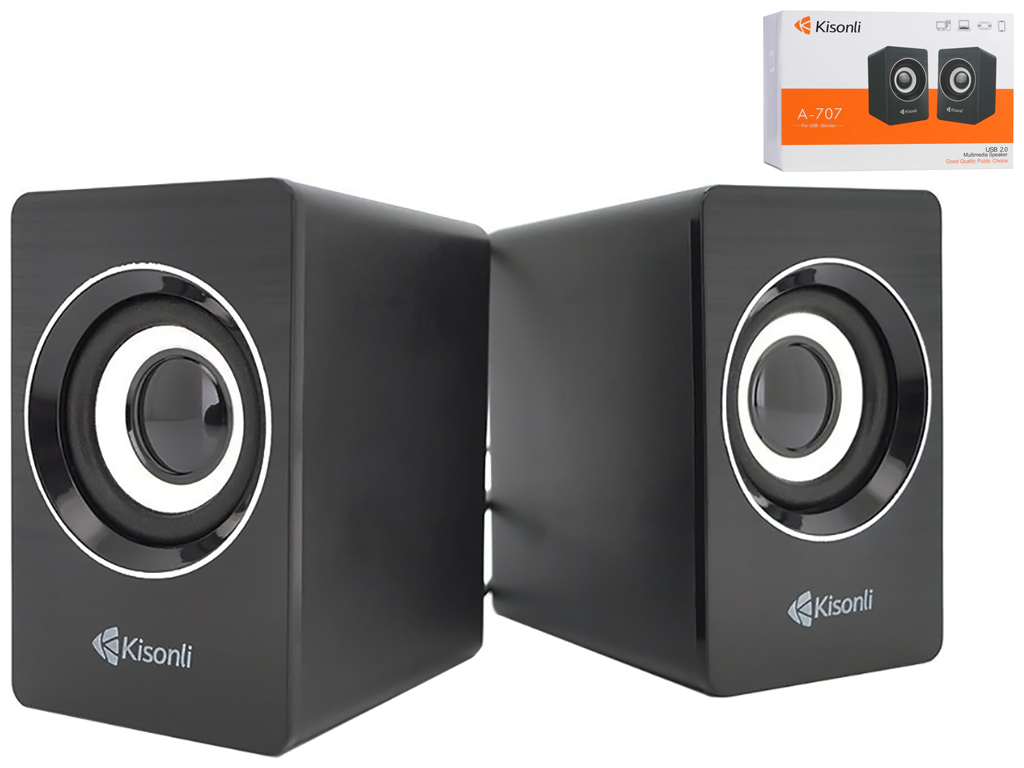 Компьютерные колонки Kisonli A-707 Black