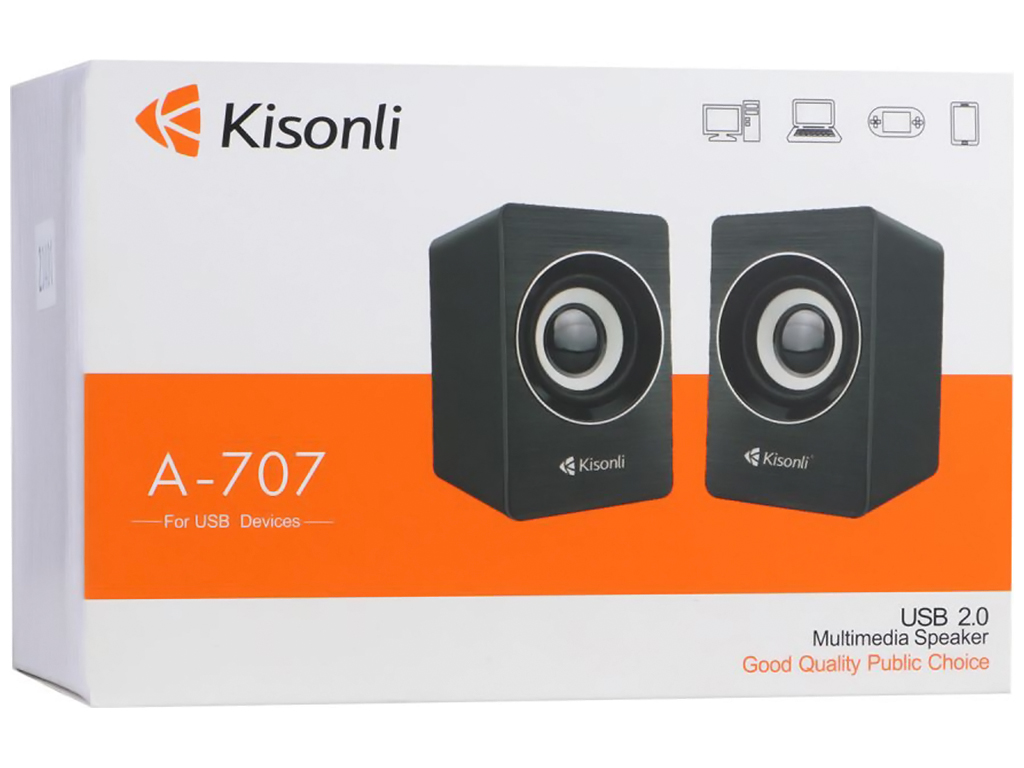 Компьютерные колонки Kisonli A-707 Black