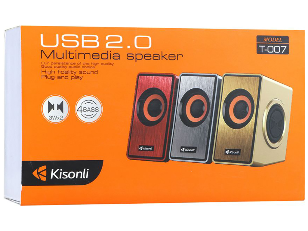 Комп'ютерні колонки Kisonli T-007 Сірий