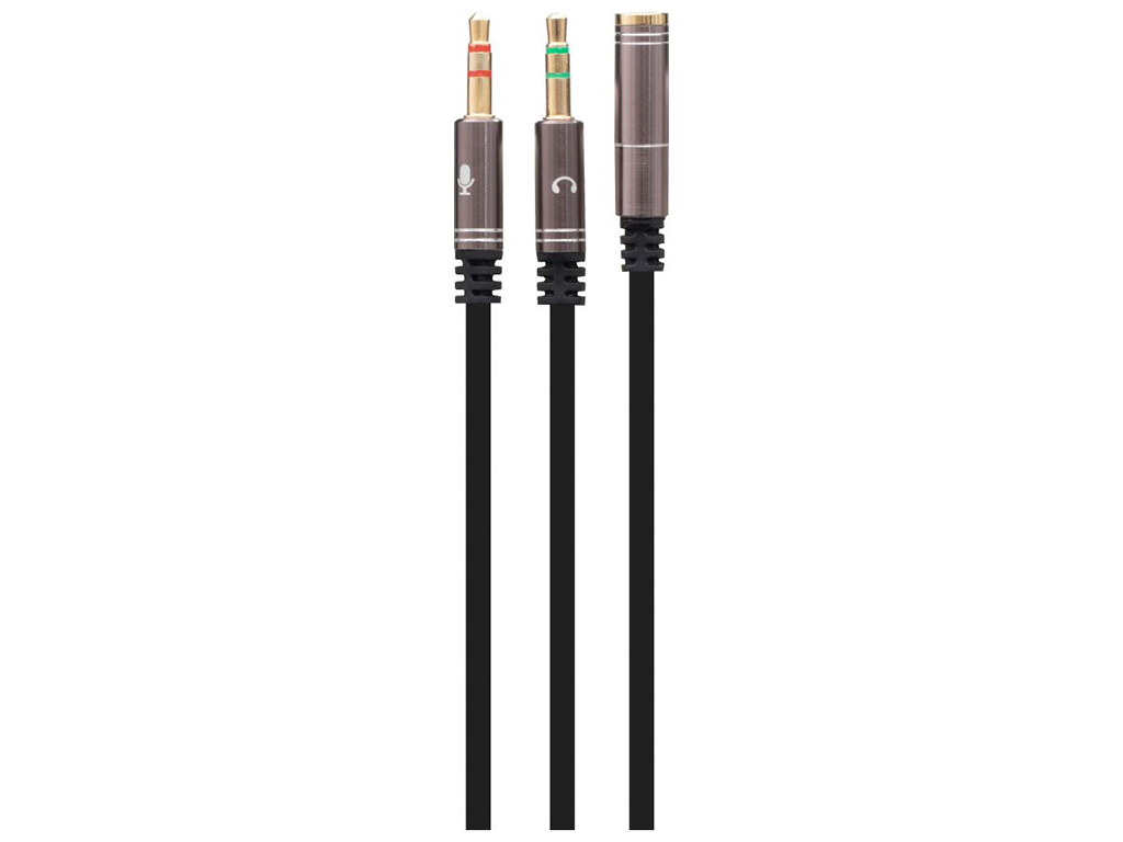 Розділювач Аудіо виходу 3,5mm for PC Колір Чорний