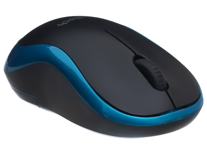 Беспроводная Мышь Logitech M186, цвет Черный-синий