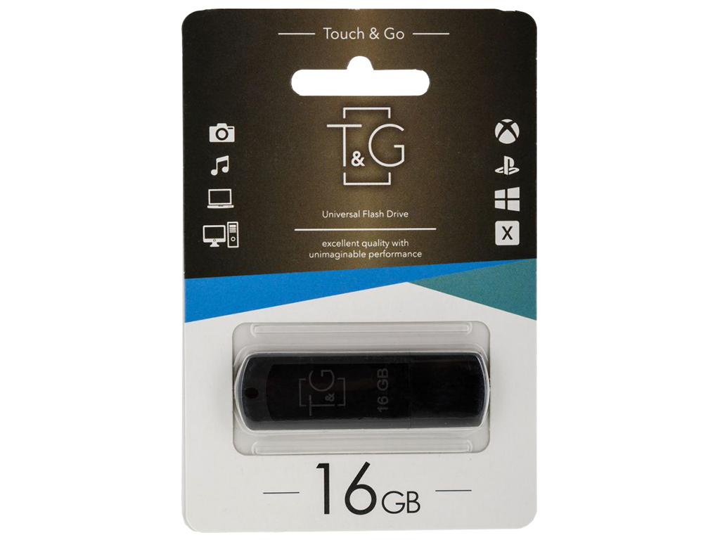USB флеш-накопитель T&G 16gb Classic 011, Черный