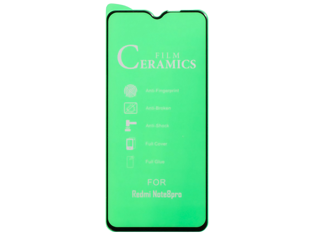 Защитное стекло Film Ceramic for Xiaomi Redmi Note 8 Pro без упаковки Цвет Чёрный