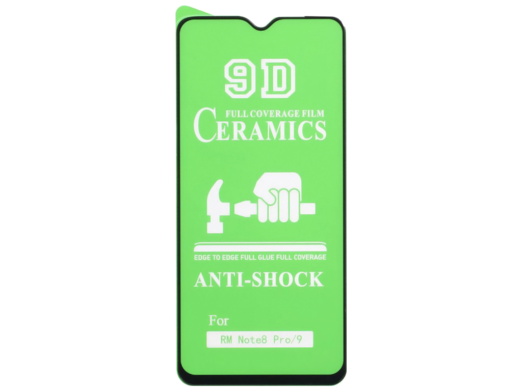 Защитное стекло Film Ceramic for Xiaomi Redmi 9 / Vivo Y19 без упаковки Цвет Чёрный