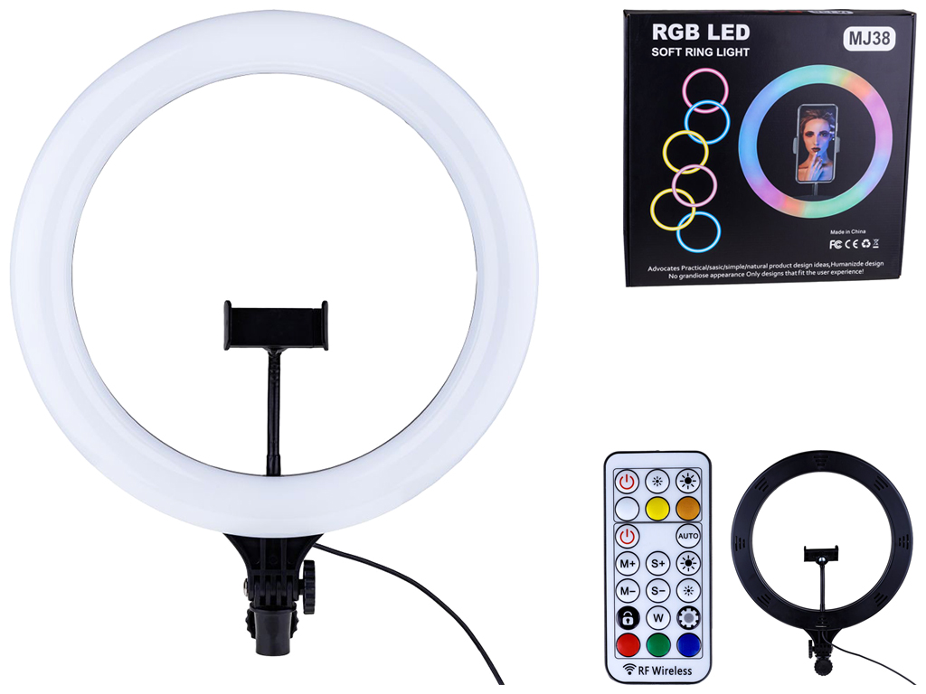 Лампа RGB MJ38 38см, Чёрный