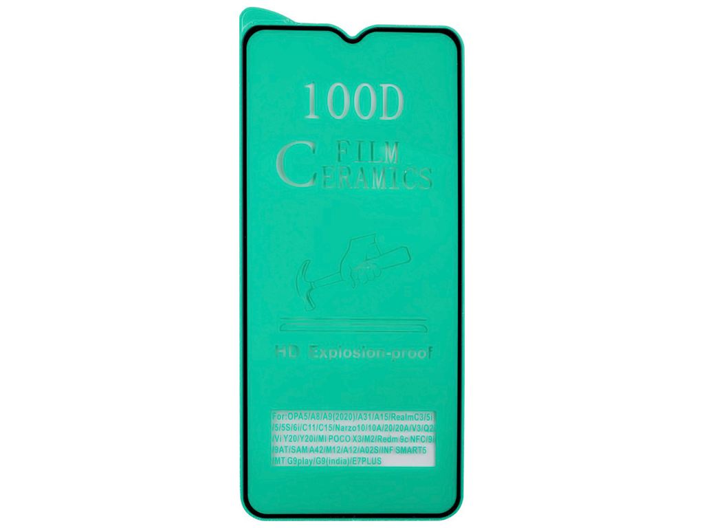 Защитное стекло Film Ceramic for Samsung A02 2021 без упаковки Цвет Чёрный