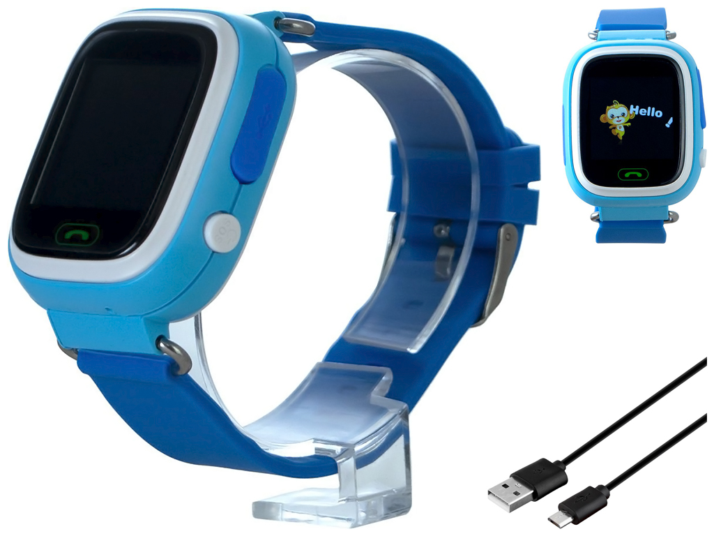 Детские Смарт Часы TD-02 GPS, Голубой