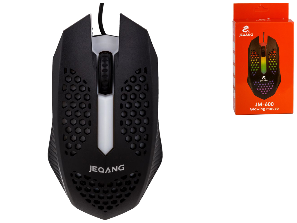 USB Миша JEQANG JM-600, колір Чорний
