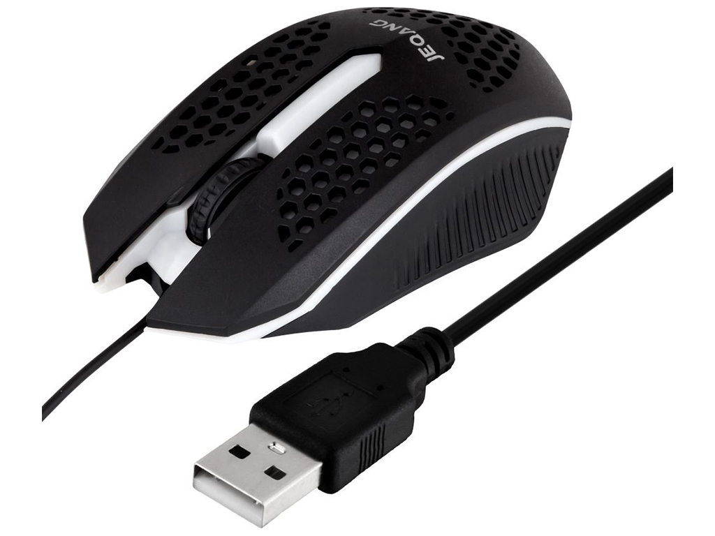 USB Миша JEQANG JM-600, колір Чорний
