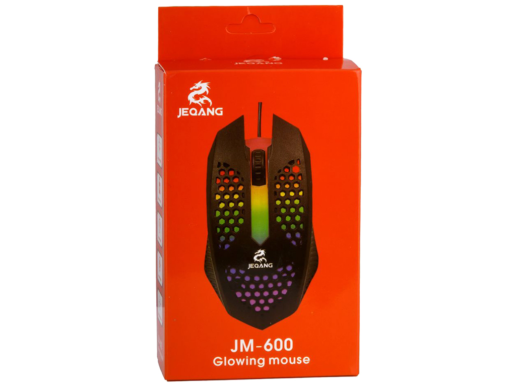USB Миша JEQANG JM-600, колір Чорний