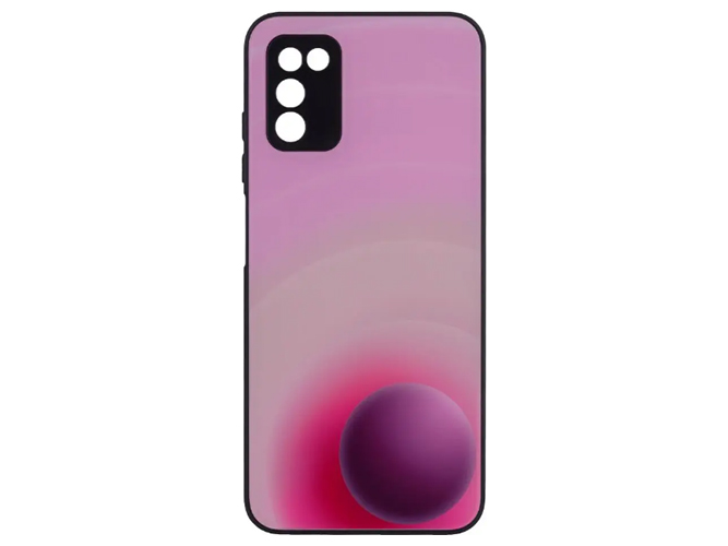 Чохол Glass TPU Prism Circles for Samsung Galaxy A03s Колір 7, Pink-Blue