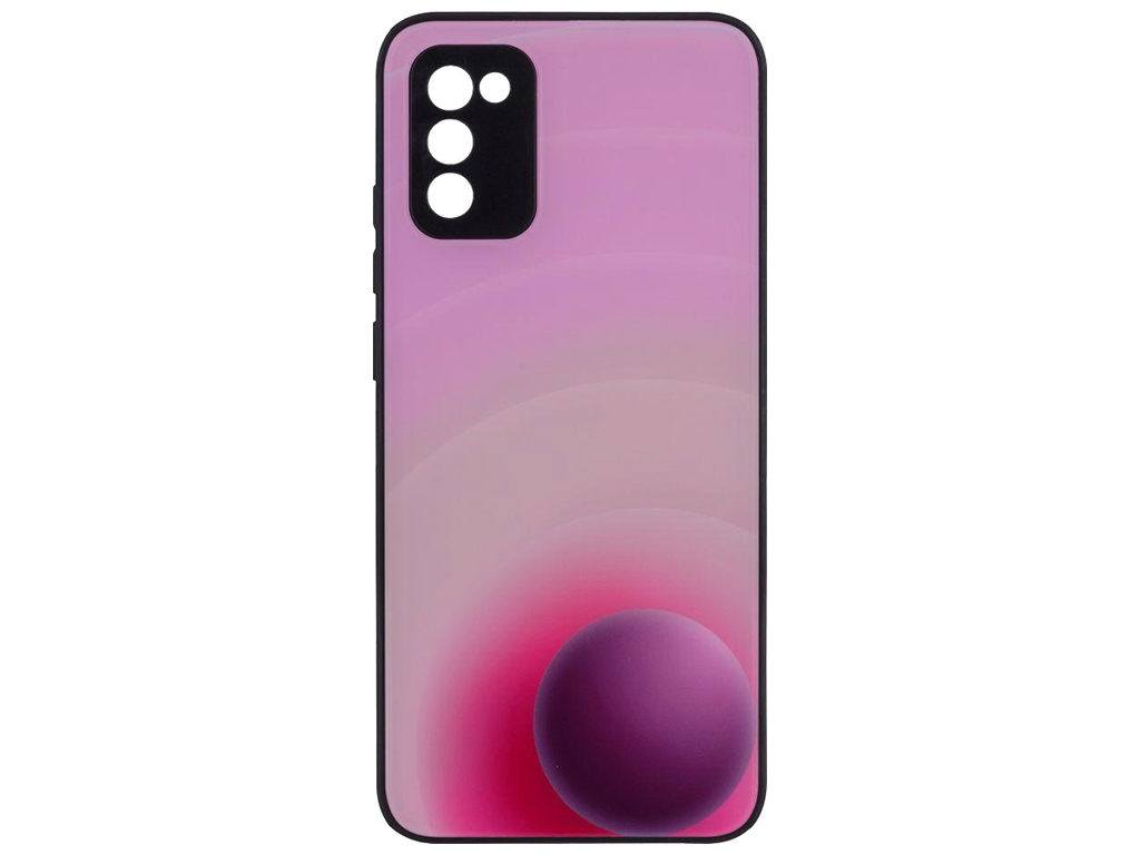 Чехол Glass TPU Prism Circles for Samsung Galaxy A02s Цвет 7, Pink-Blue