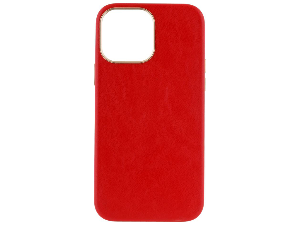 Чехол Leather Case Gold Buttons для iPhone 13 Pro Max Цвет 5, Red