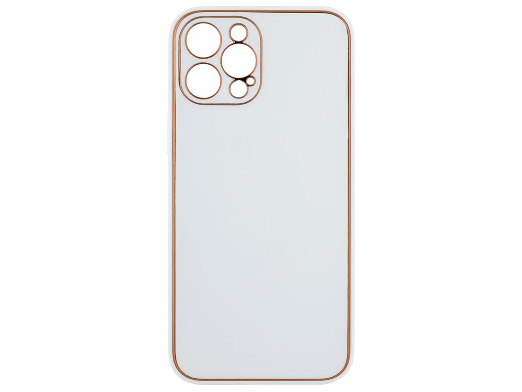 Чохол Leather Gold with Frame without Logo для iPhone 12 Pro Max Колір 13, White