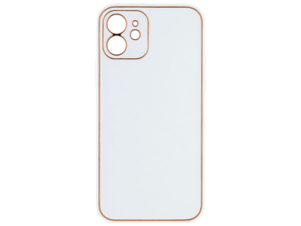 Чехол Leather Gold with Frame without Logo для iPhone 12 Цвет 13, White