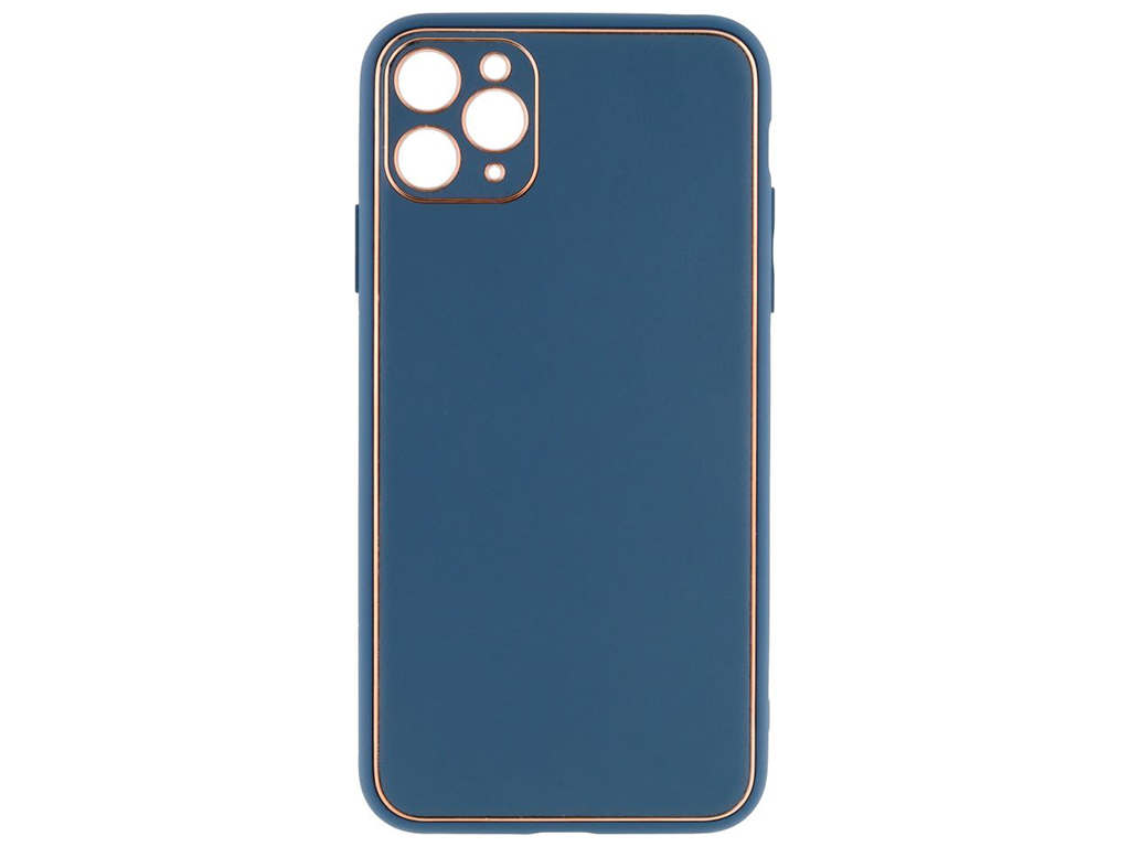 Чехол Leather Gold with Frame without Logo для iPhone 11 Pro Max Цвет 14, Navy Blue