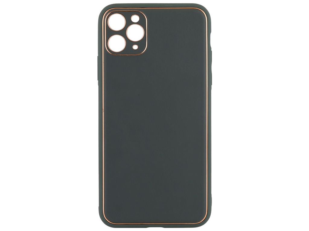 Чехол Leather Gold with Frame without Logo для iPhone 11 Pro Max Цвет 11, Navy Green