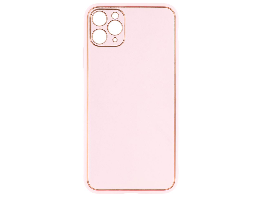 Чехол Leather Gold with Frame without Logo для iPhone 11 Pro Max Цвет 3, Pink
