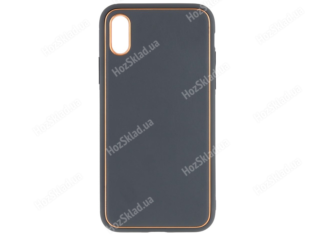 Чехол Leather Gold with Frame without Logo для iPhone X/Xs Цвет 4, Grey